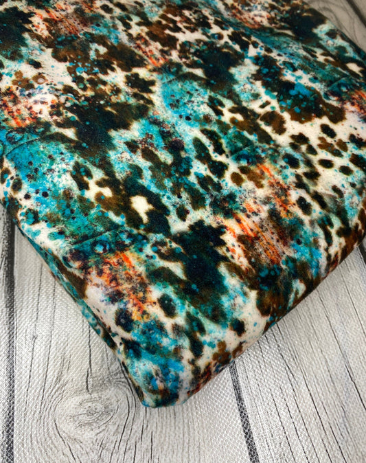 Teal cowhide